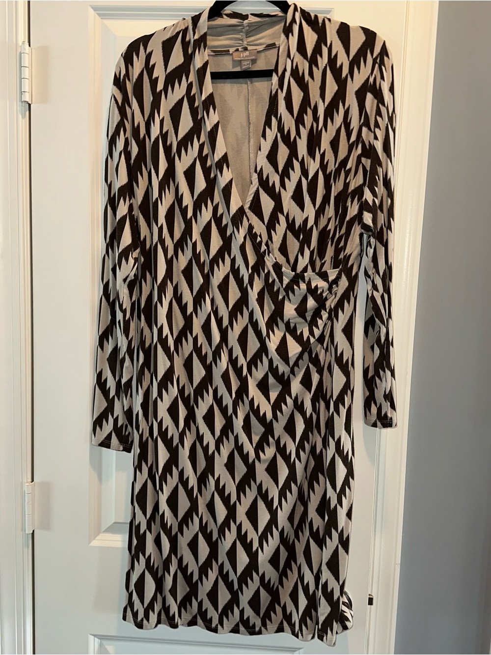 J Jill Knit Wearever Faux Wrap Dress Size Large